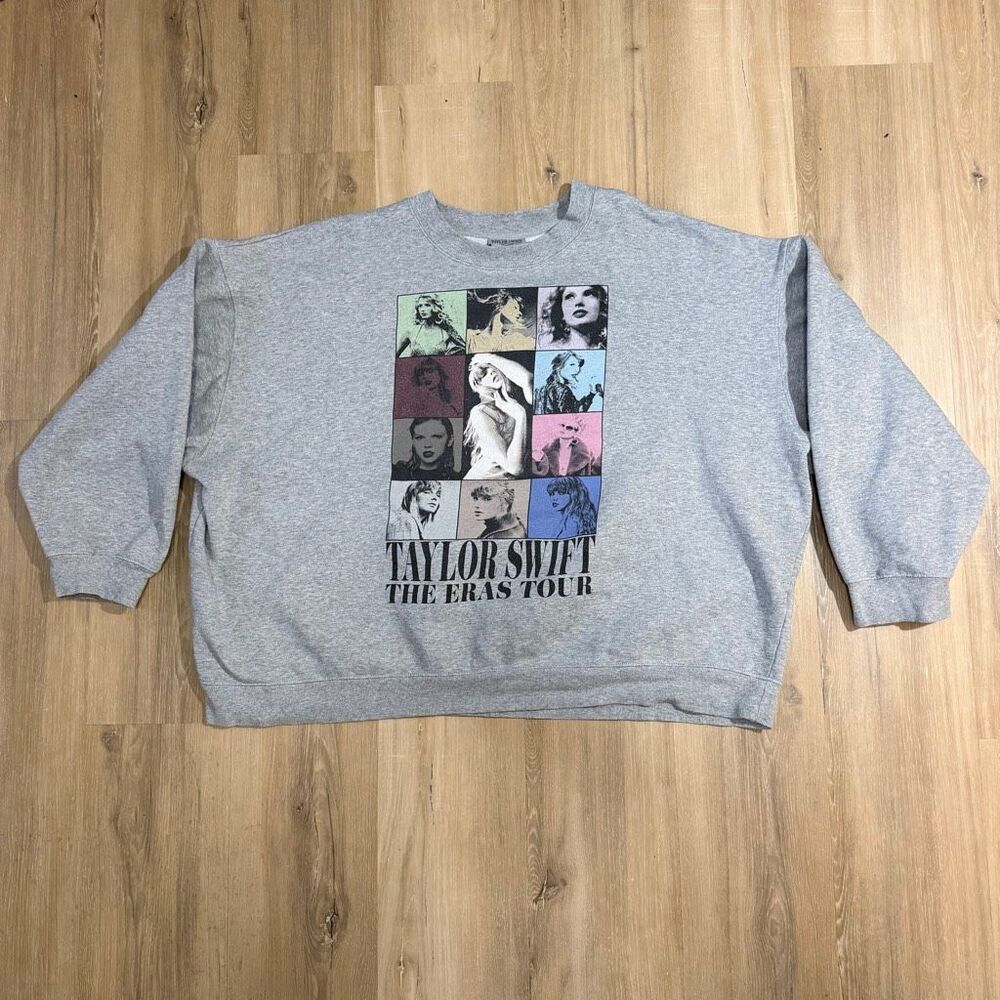 Taylor Swift The Eras Tour Oversized Crewneck Sweatshirt Sz 3X Boxy Slouchy Cozy